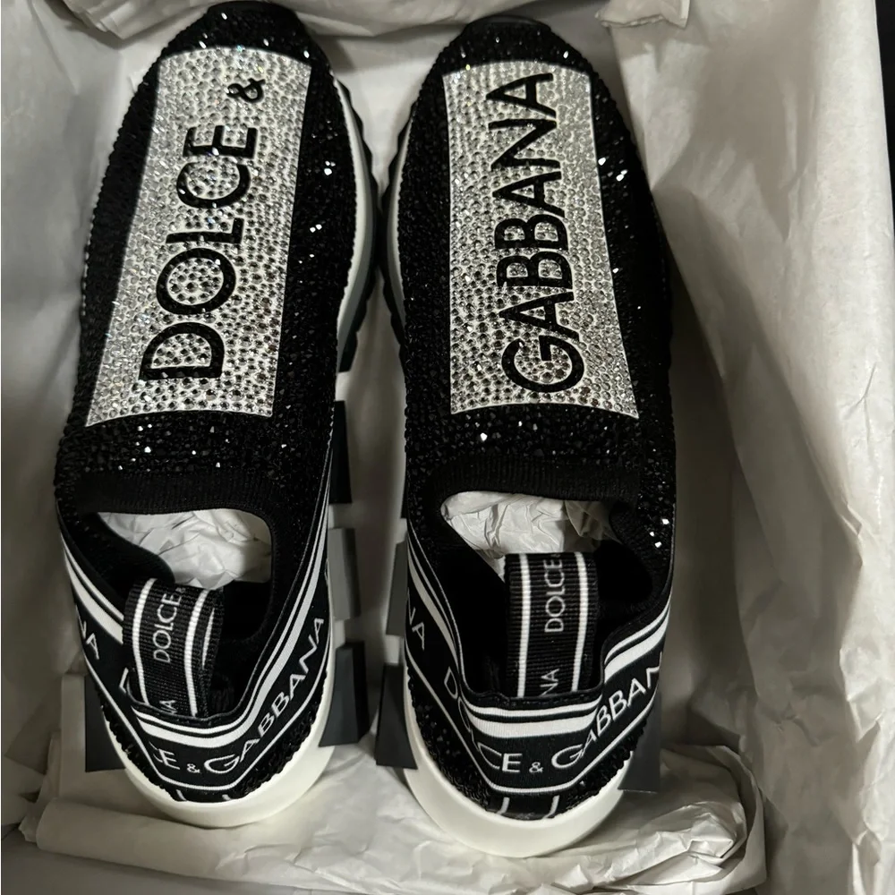 Dolce & Gabbana | Shoes | Dolce Gabbana Crystal Embellished Sock
